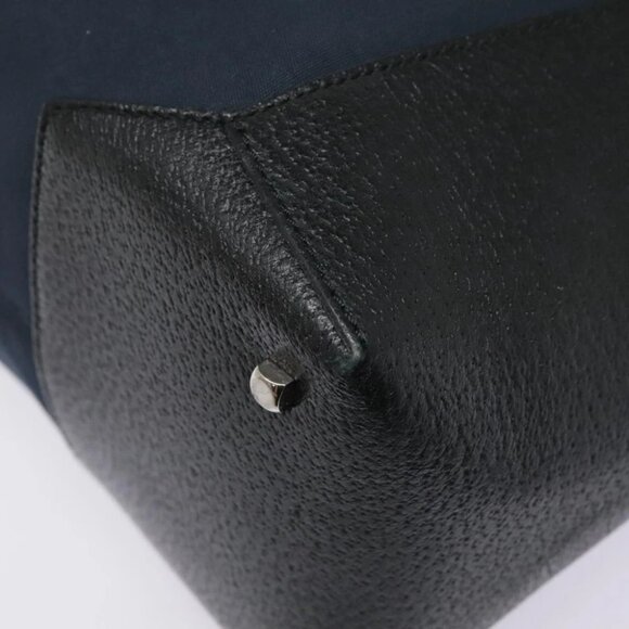 Salvatore Ferragamo Tote Bag Canvas Navy Silver Auth bs18544 - Picture 2 of 16